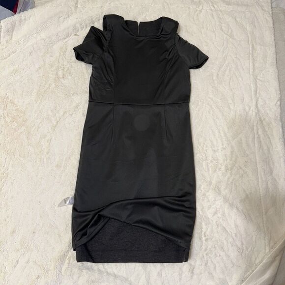 Banana Republic Gray Cold Shoulder Sheath Dress Womens 6 - Picture 5 of 5